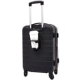 thumbnail image 4 of Wrangler Smart Luggage Set with Cup Holder, USB Port and Phone Holder, Black, 2 Piece Set, 4 of 7