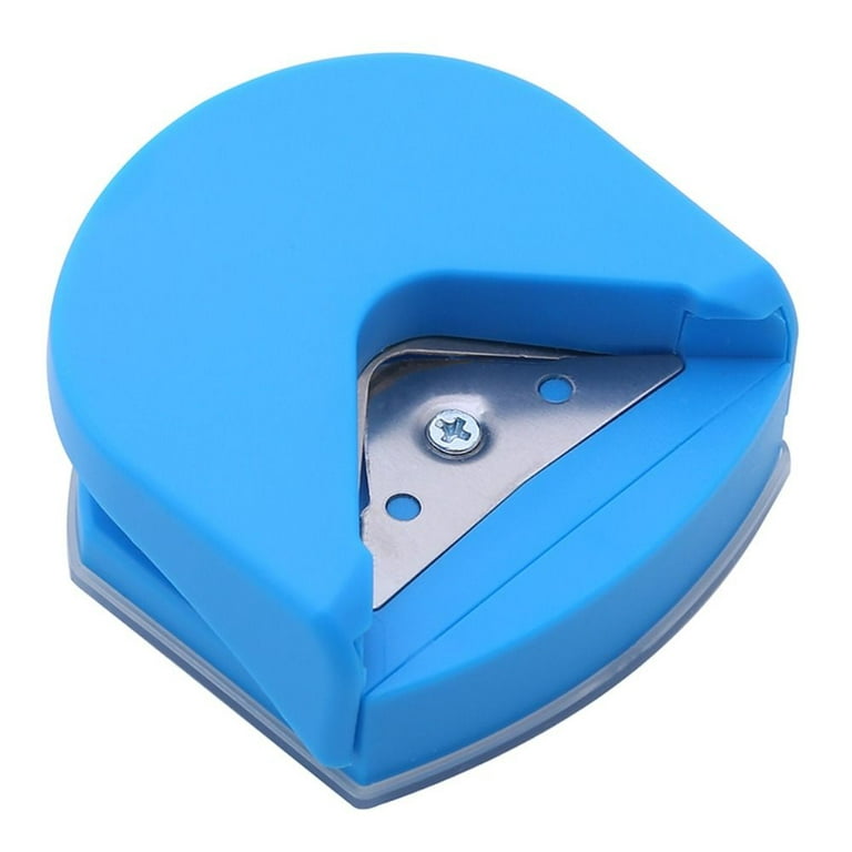 2pcs Mini Portable DIY Craft Photos Scrapbooking Tools Paper Cutter Paper Trimmer Corner Rounder Punch Blue
