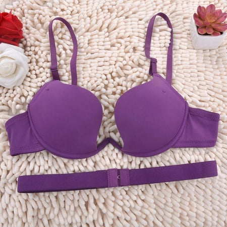Women Sexy Push up Bra Deep U Low Cut And Convertible Backless Invisible Bra Backless Caroj