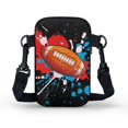 thumbnail image 2 of HELLHERO Painted Rugby Pattern Small Crossbody Purse Double Layer Polyester Men, Women 4.33x1.97x7.09 for Daily Commute or Casual Outings, 2 of 7