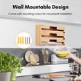 thumbnail image 4 of 3-in-1 Wrap Dispenser with Slide Cutter Plastic Wrap Aluminum Foil Wax Paper Dispenser for Kitchen Drawer/ Wall Mount, 4 of 8