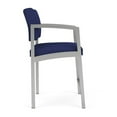 thumbnail image 4 of Lesro Lenox Steel Fabric Hip Waiting Room Guest Chair in Silver/Open House Cobalt Blue, 4 of 5