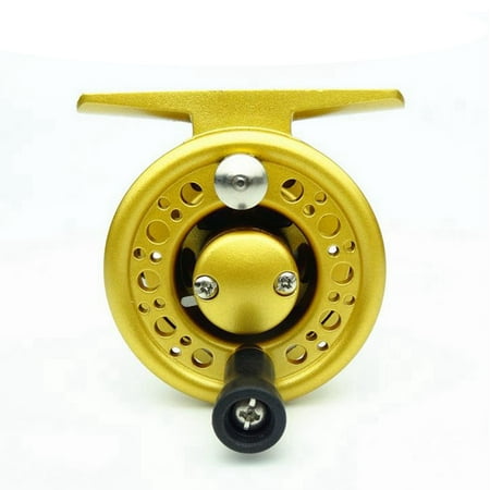 Straight Line Ice Reel 1+1BB Bait Feeder Reels for Inshore & Saltwater Bait Fishing Color:Yellow