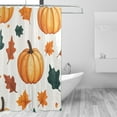 thumbnail image 2 of Yayeee Shower Curtain with Hooks 72"x72" Waterproof Fabric Bathroom Hanging Decor, Pumpkins Patten, 2 of 5