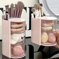 thumbnail image 2 of Clear Acrylic Makeup Display Case Rotating Space-Saving Versatile Desktop Organiser Modern Bathroom Countertop, 2 of 5