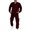 Wine&&100, variant on CONROSES Mens Sweatsuits 2 Peice Set Casual Sweat Suit for Men Solid Y2K Long Sleeve Sweatshirts Joggers Fall Winter Athletic Jogging Track Suits