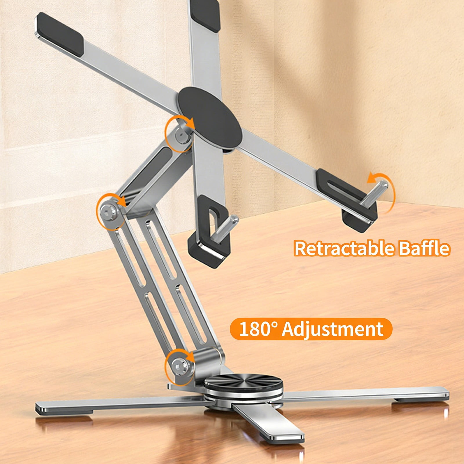 Portable Foldable Laptop Stand Adjustable Heights For 16Inch Notebook Ergonomic Aluminum Computer Risers For Offices Home Travel