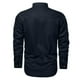 thumbnail image 3 of Camisas Para Hombre Manga Corta Camisa de exterior militar lavada de manga larga con doble bolsillo de algodón de Color sólido para otoño e invierno para hombre (Dark Blue, 5XL), 3 of 4