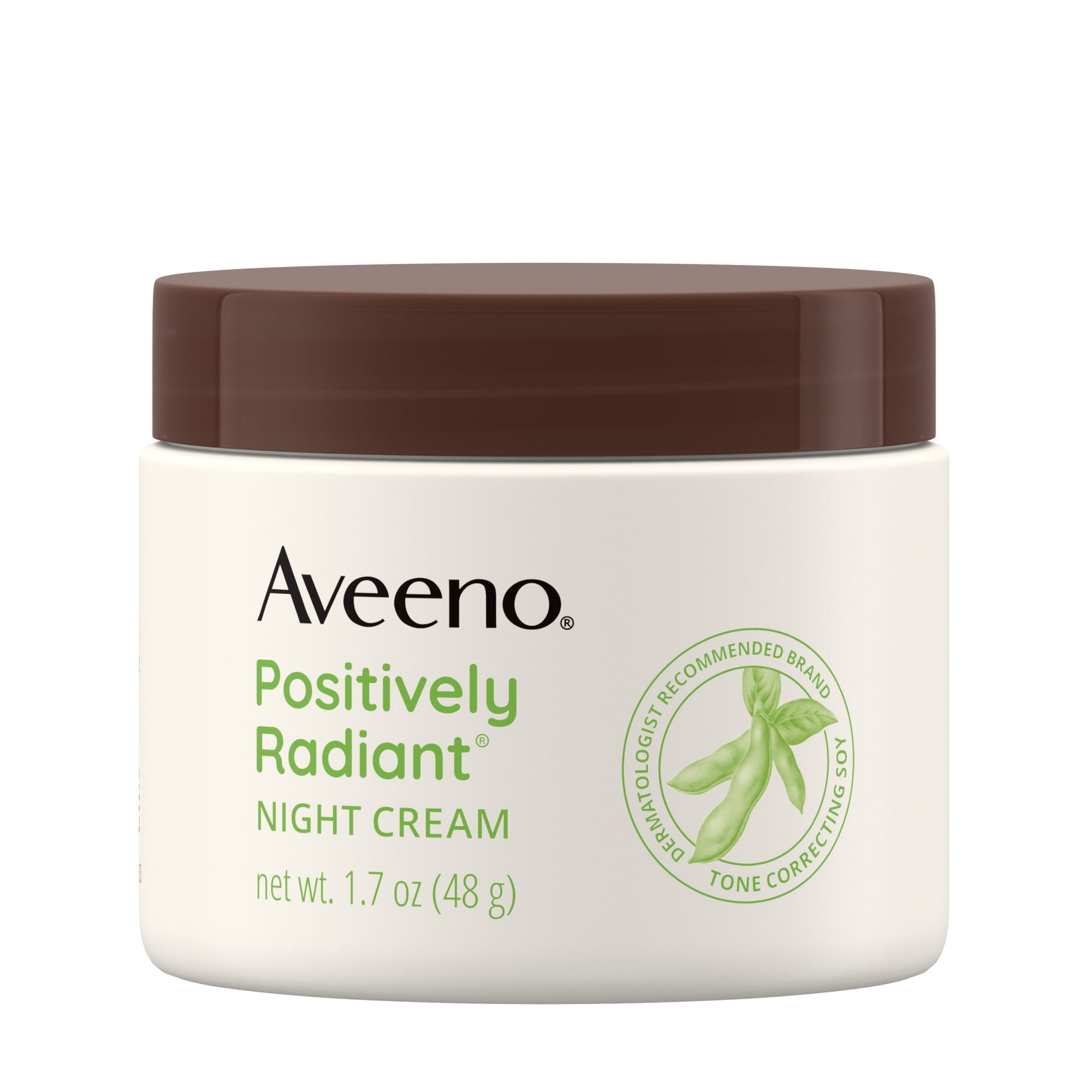 Aveeno Positively Radiant Moisturizing Night Face Cream, 1.7 Fl oz