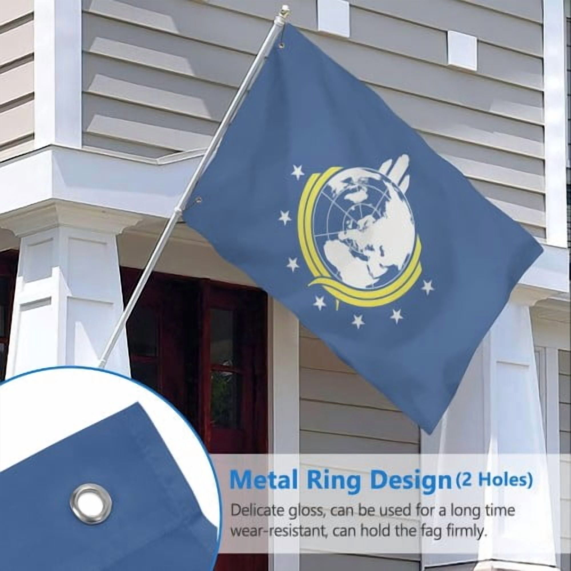 Super-Earth Flag 3X5 Ft Double Sided Outdoor Super-Earth Banner Poster Funny Flags for Room College Dorm Decor Bedroom Home Office Wall Decoration