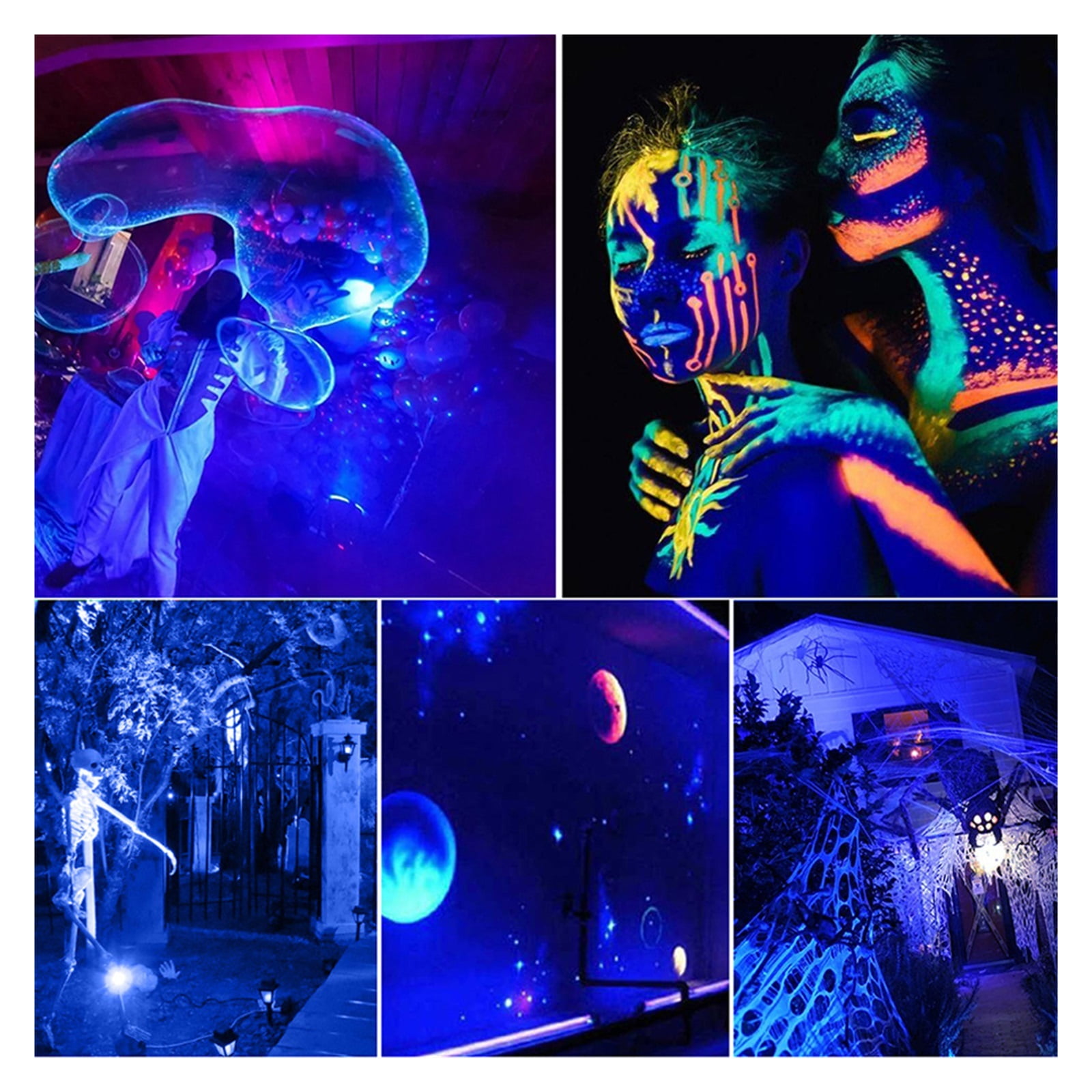50W 100W LED UV Floodlight Halloween Party Ambient Light 395nm 400nm IP66 Waterproof Ultraviolet Fluorescent Stage Lamp ,Save Energ
