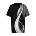 thumbnail image 5 of IYYVV Plus Size Workout Tops Casual Loose Short Sleeve Summer Hiking Shirts Women Vneck Womens Dressy Blouses Tie Dye Gradient Graphic Tees Beach Clothes Fall Fashion 2024 Black XL, 5 of 7
