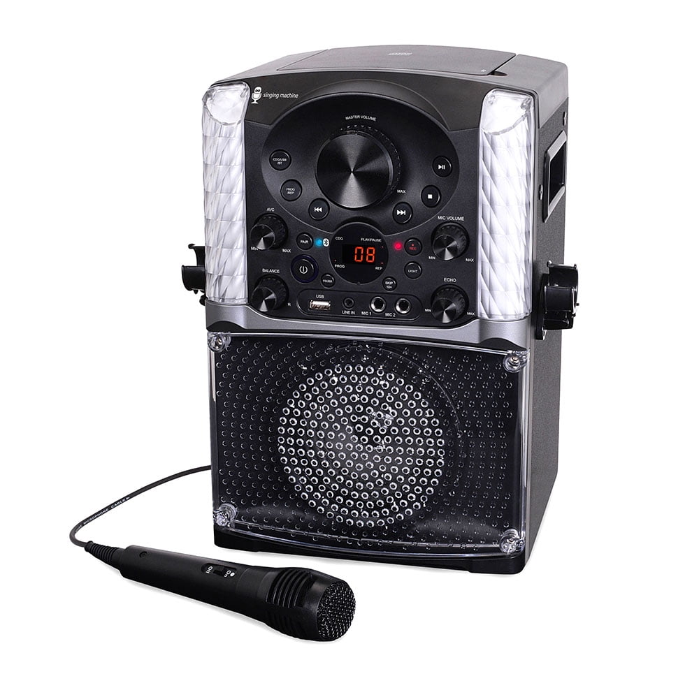 Singing Machine Portable Bluetooth® system + Light Show, SML693BK, Black 