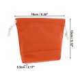thumbnail image 2 of Bolsa de maquillaje pequeña con cordón para mujeres Unique Bargains para actividades al aire libre, viajes y vacaciones, lona naranja-S, 2 of 3