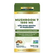 Nature's Lab Gold Mushroom 7 Organic Blend - 90 Capsules (45 Servings) - Benefits the Immune System, Cell Function and Endurance*