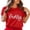 Red, variant on Womens Going Out Tops Plus Size Cropped Tees Womens Merry Christmas Printed Short Sleeve O Neck T Shirt Top T Shirt for Women M