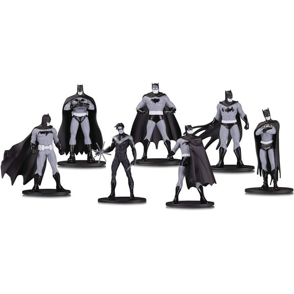 DC Collectibles Batman Black & White Mini Figure 7 Pack Box Set One