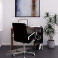 thumbnail image 2 of Escritorio minimalista LINK MORU Latte y Negro con estantes, 2 of 8