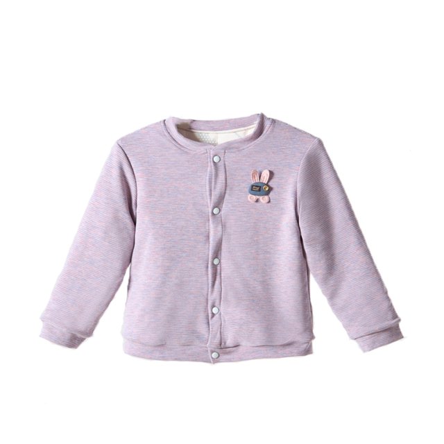 FAOWME Boys Girls Cute Down Coat Lightweight Down Jacket Button Type Fashion Winter Children Snowsuit Purple 5-6 Years