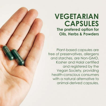 Clear Size 00E Empty Vegetarian Capsules by Capsuline - 1000 Count - Gelatin Capsules