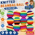 thumbnail image 3 of 12PCS Hand-Made Knitted Footbag Sack,2026 Upgraded Assorted Foot Bag Crochet Hacky Ball, Colorful Crochet Footbags for Adults Kids, Crochets Sack Knitted Hacky, Outdoor Game, 3 of 7