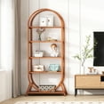 thumbnail image 4 of Tribesigns 5-Shelf Open Bookshelf, 70.8" Tall Arched Bookcase, Storage Wood Bookshelves, Display Shelving, 4 of 6