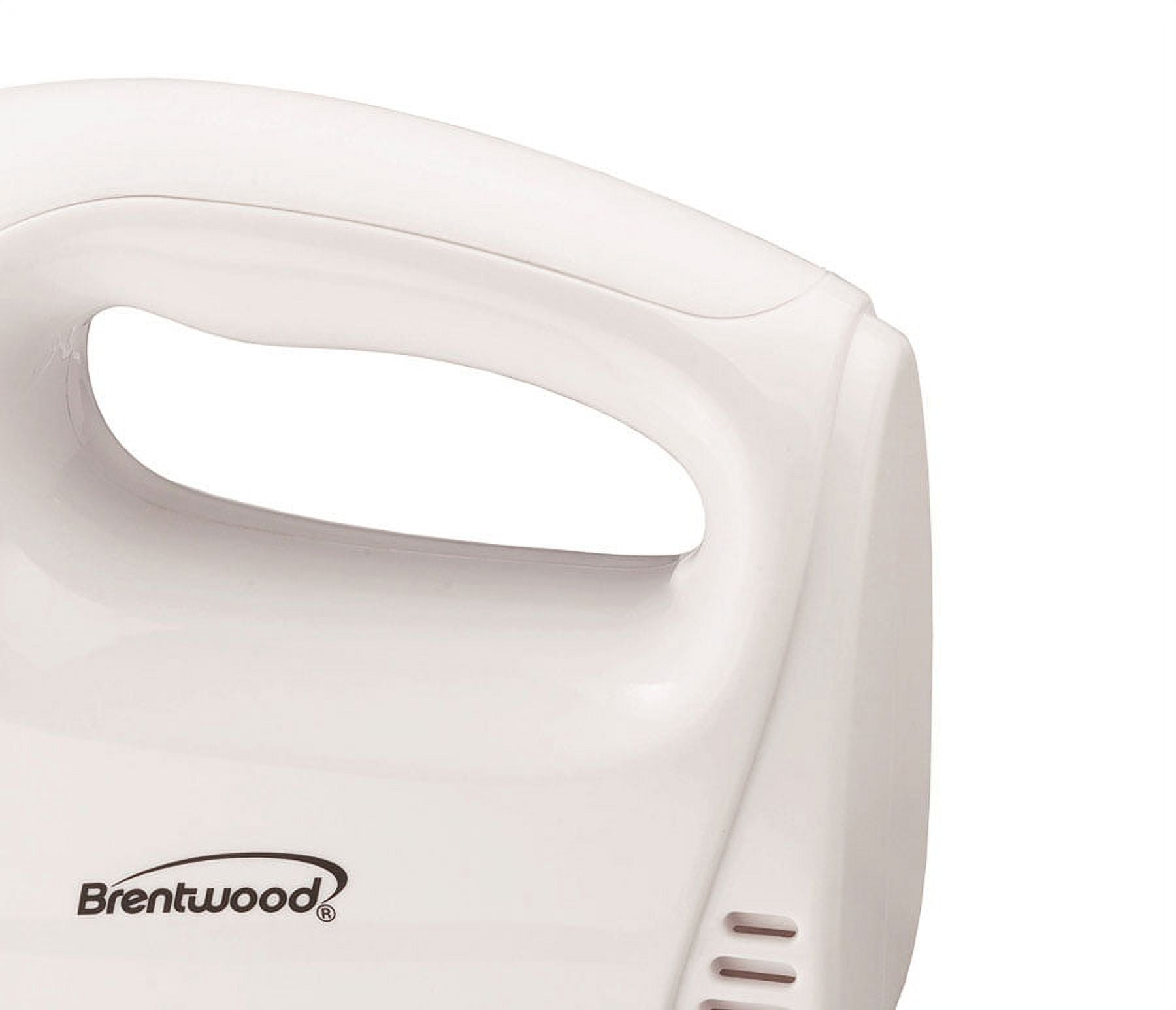 Brentwood HM-45 Lightweight 5-Speed Electric Hand Mixer, White