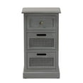 thumbnail image 1 of Baxton Studio Sheldon Grey Finished Wood 3-Drawer Nightstand, 1 of 9