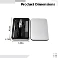 thumbnail image 4 of 3-Piece Black Nail Clipper Set, Includes Ultra-Sharp Scissors, Ingrown Nail Clippers, Cuticle Pusher and Anti-Slip Grip File, Long Handle, Stainless Steel, Professional Manicure Pedicure Tools, 4 of 8
