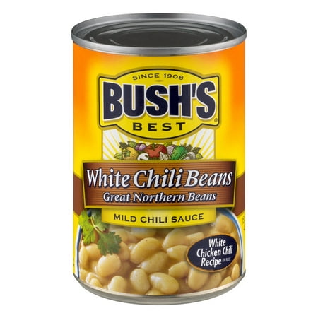 BUSH'S BEST White Chili Beans Mild Chili Sauce, 15.5 OZ