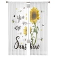 thumbnail image 3 of Sunflower Bee White Screens Voile Tulle Sheer Curtains for Bedroom Living Room Kitchen r Chiffon Windows Curtain, 3 of 7