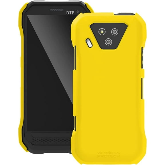 Wireless ProTech Case Compatible with Kyocera DuraForce Ultra 5G Phone Model E7110 (Verizon), Durable Slim Soft Touch Smooth Hard Cover Case (Yellow)