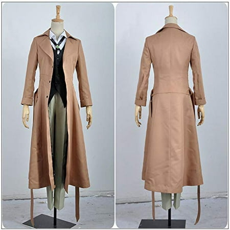Cos Animefly Anime Bungo Stray Dogs Osamu Dazai Cosplay Costume Long Trench Coat Party Suit For Men Women Canada Cos Animefly Anime Bungo Stray Dogs, Dog Trench Coat Costume Pattern