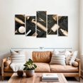 thumbnail image 2 of Elephant Stock Salon Tools Wall Art - Horizontal Multi Panel Canvas - Living Room Wall Decor - Fashion And Beauty Multi Panel - Black And Gold Decor - 66" x 33", 2 of 8