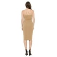 thumbnail image 4 of MOA COLLECTION Women's Comfortable Strapless Midi Dress Solid Tube Casual Style, 4 of 5