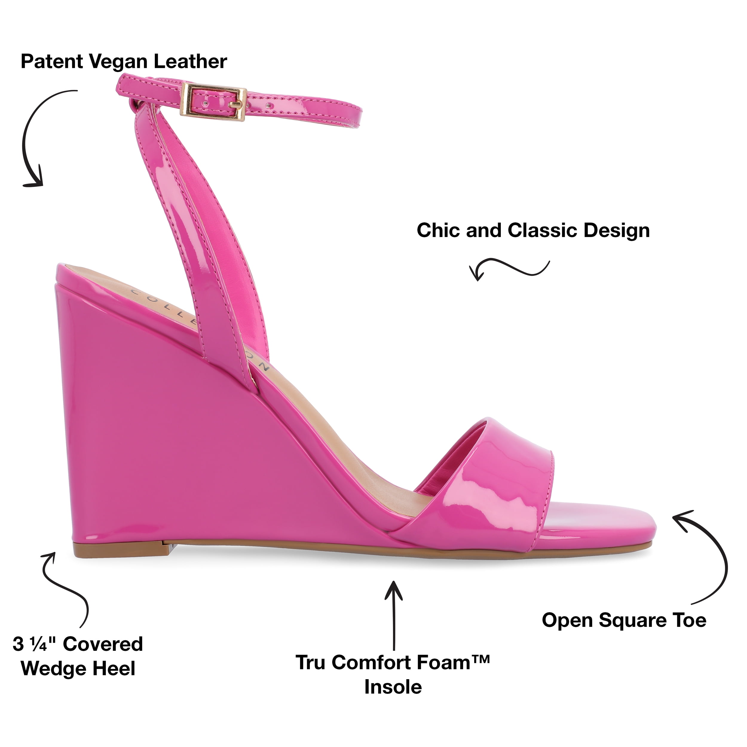 Journee Collection Womens Konna Tru Comfort Foam Mid Heel Wedge Sandals