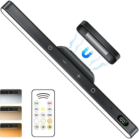 

WILLED 3W Rechargeable Light Bar with Remote Control 3 Color Adjustable Mirror Lights with 120 LED 2000mAh Battery Makeup Light Magnetic Stick On Touch Light for Cabinet Closet Bunk Bed Kitchen