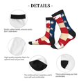 thumbnail image 4 of Vsdgher American Flag Map Unisex Crew Socks Lightweight Breathable Ventilation Ankle Socks, Mid-calf socks for Daily, 4 of 7