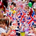thumbnail image 3 of czcpp-Union Jack Hand Held Flag for VE-Day 80th Anniversary Decorations, 5.5 × 8.2 Inch, 15 Pcs UK Great Britain British Stick Flags Double Sided with 11.8 Inch White Pole for Party Decorations, 3 of 4