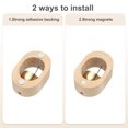 thumbnail image 4 of Uxcell 1 Set Timbre de Tienda, Timbre de Puerta de Madera Colgante, Beige, Circular, 4 of 7