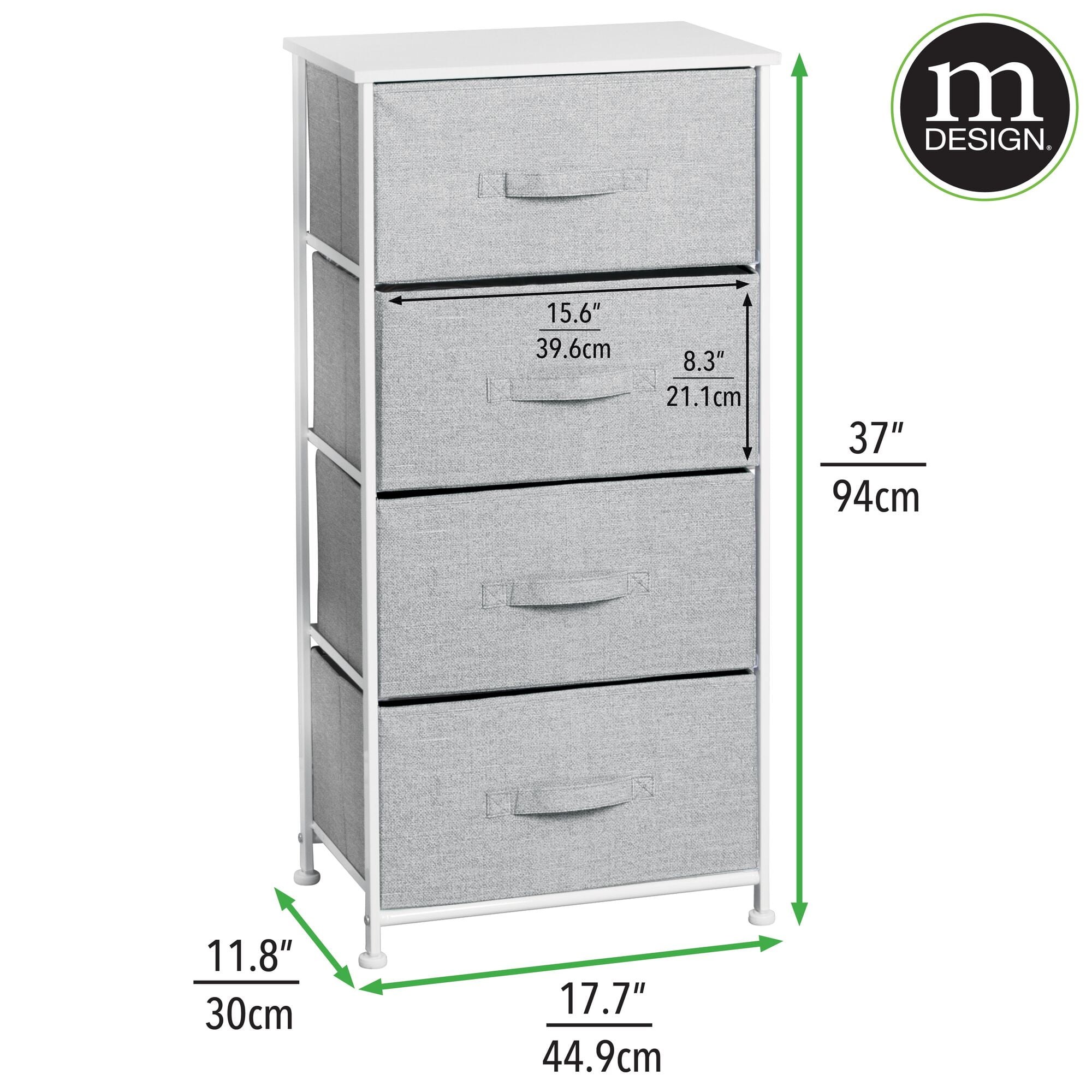 Mdesign vertical dresser storage tower with 4 sale drawers