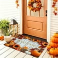 thumbnail image 6 of Fall Pumpkin Maple Leaves Floor Mat – Halloween Thanksgiving Decorative Rug for Entrance, Porch, Bathroom & Kitchen, 6 of 6
