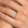 thumbnail image 4 of 925 Silver and 10K Yellow Gold Lab Grown Diamond Engagement Ring for Women | 1.04 Cttw | Round 6MM | Gemstone April Birthstone | DEF Color | VVS-VS Clarity | Available in Size 5,6,7,8,9, 4 of 6