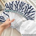 thumbnail image 4 of Twin Sze Fitted Sheet Set - Teal Navy Blue Coastal 2 Piece Bedding Sets 16" Deep Pocket Fitted Sheet with 1 Pillowcase, Summer Beach Coral Shell Ocean Brushed Microfiber Hotel Luxury Bed Sheets, 4 of 9