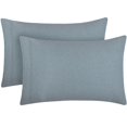 thumbnail image 3 of Mellanni Jersey Sheet Set 4 Piece 100% Cotton Deep Pocket Bed Sheets and Pillowcases, Full, Spa Blue Heather, 3 of 9