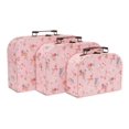 thumbnail image 4 of Jewelkeeper Paperboard Suitcases, Set of 3 Nesting Storage Gift Boxes for Birthday, 4 of 6