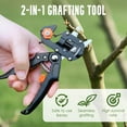 thumbnail image 2 of Garden Grafting Tool Kits, 2025 Upgrade 2 in 1 Pruning Tools Grafting Scissors, V-Graft, Ω-Graft and U-Graft, Heavy Duty Pruning Shears Trimming Fruit Tree Pruning Tools Kit (Black), 2 of 7