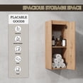thumbnail image 5 of Gzxs 12-Inch Slim Over The Toilet Storage Cabinet, Wooden Wall Mounted Medicine Cabinet for Bathroom, Kitchen, Hanging Wall Cabinet with Soft Close Door, Open Back Design, Imitative Oak, 5 of 10