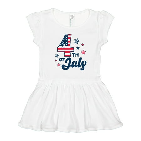 

Inktastic 4th of July with Striped Stars Gift Toddler Girl Dress