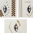 thumbnail image 3 of Unique Bargains Christmas 3 Pcs Waterproof Face Fake Tattoos Temporary Tatto for Adult Gold Tone, 3 of 5